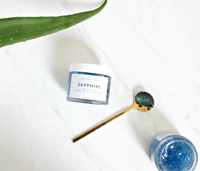 Oil to Milk Cleansing Balm for oily acne prone skin Blue Etsy