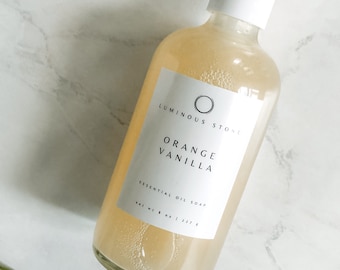 Essential Oil Organic Liquid Hand Soap |  natural hand soap | Handmade Castile Soap |  liquid soap | hand and body soap | kitchen soap