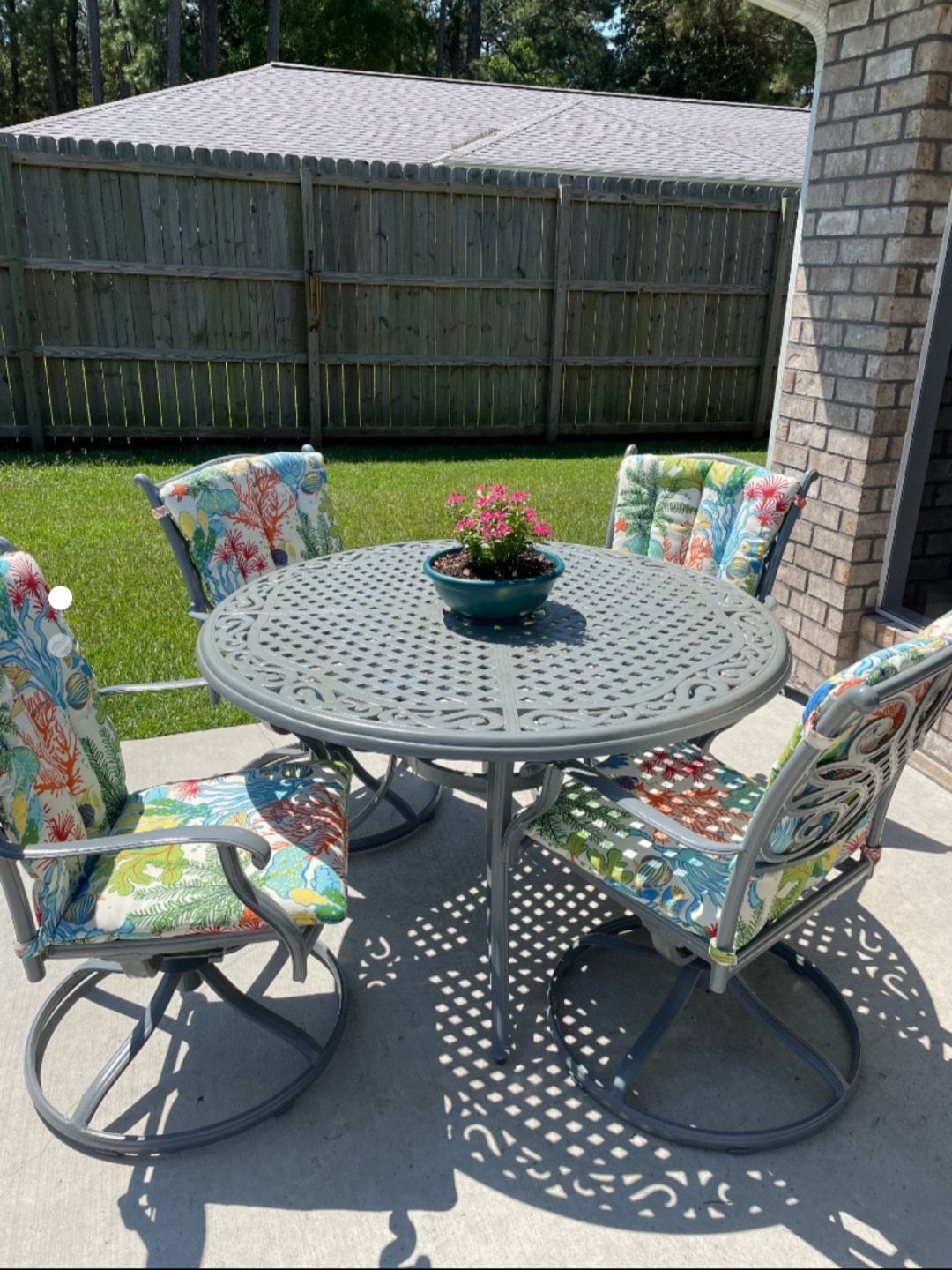 Outdoor Patio Wrought Iron or Straight Chair Cushion Etsy