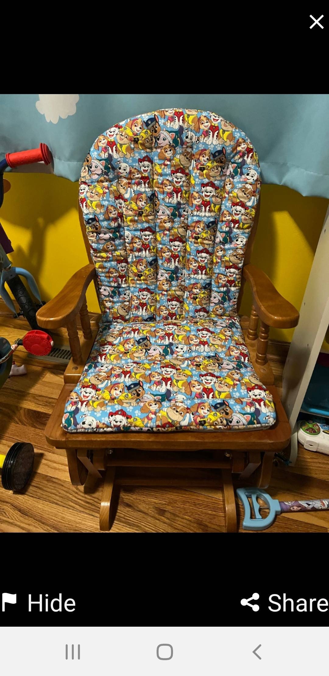 Child Rocking Chair Cushion Etsy