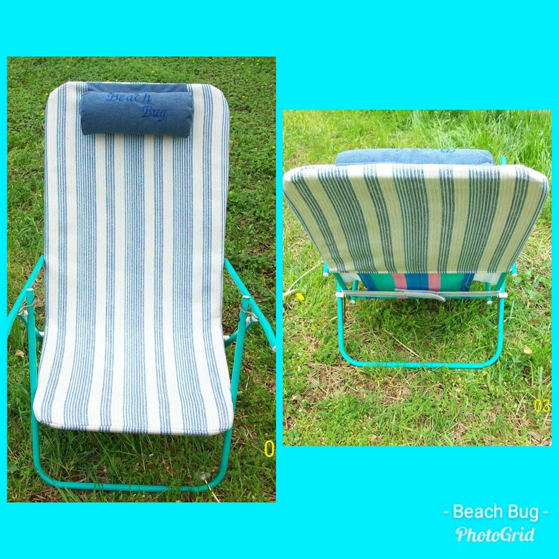 Beach Chair Cover / Pillow Headrest / Slipcover Etsy