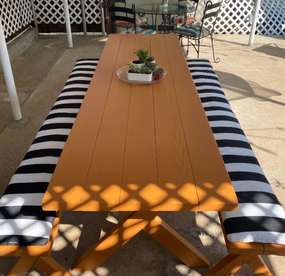 Picnic Table Bench Cushions. set of 2 Etsy