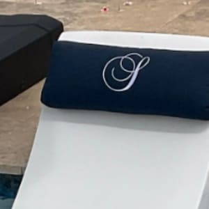 Sunbrella Ledge Lounger, Outdoor Chair Monogrammed Adjustable Headrest / pillow image 1