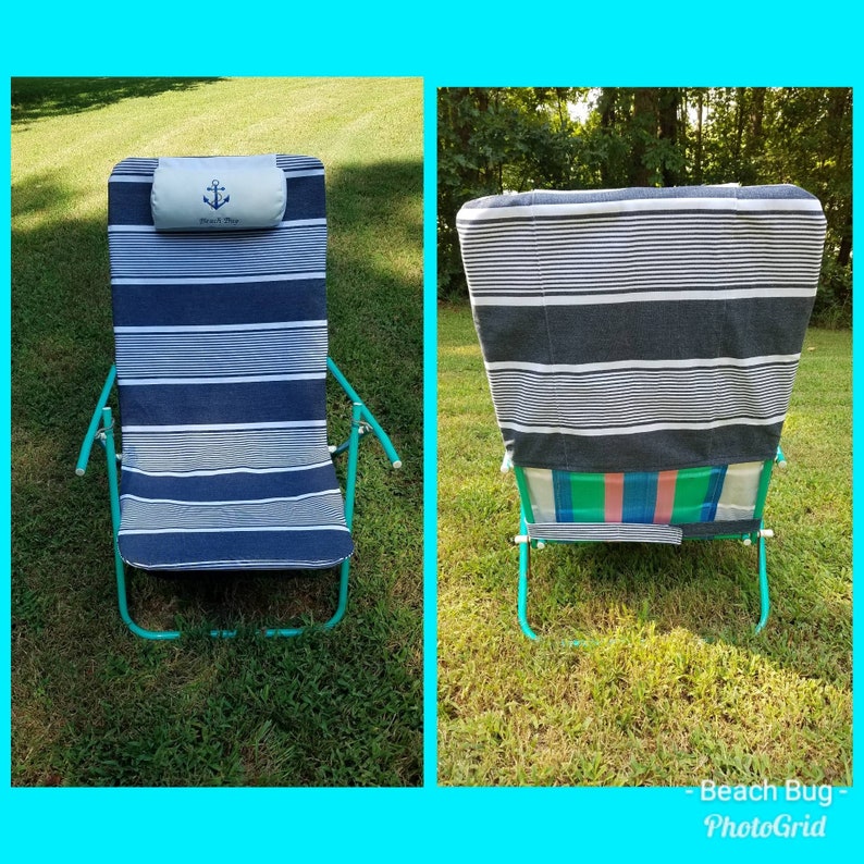 Beach Chair Cover / Pillow Headrest / Slipcover Etsy