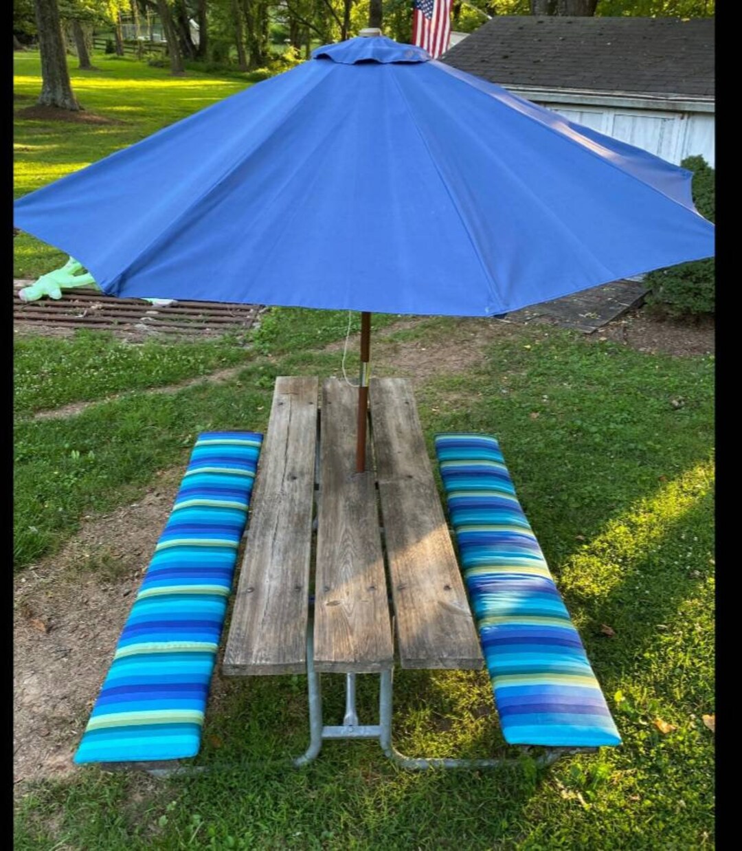 Sunbrella Outdoor Picnic Table Pads/cushions Set of 2 Etsy