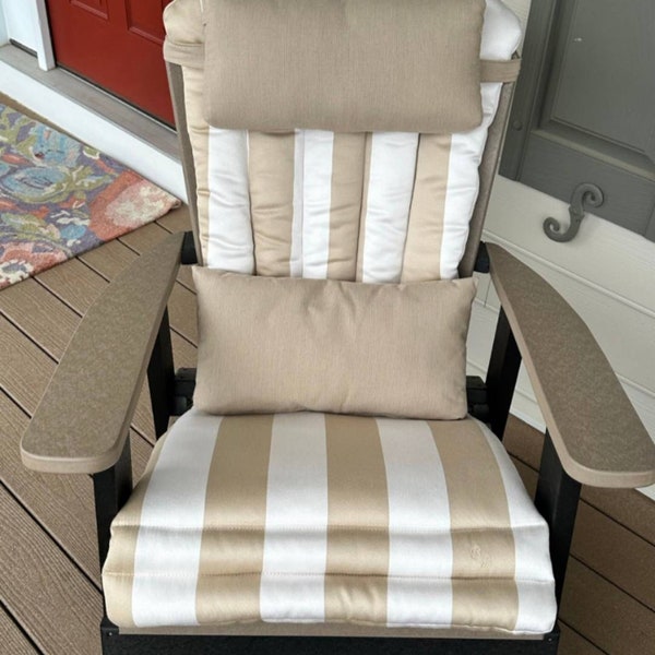 Outdoor Adirondack Chair Cushions Sunbrella Etsy