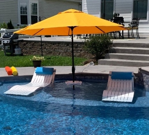Sunbrella Ledge Lounger, Outdoor Chair,  Adjustable Headrest  Pillow