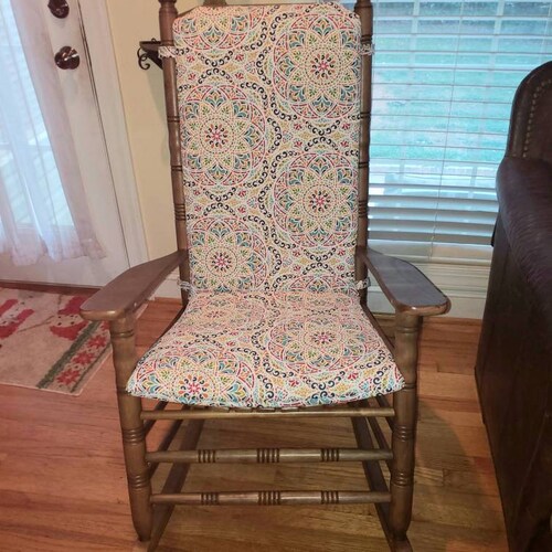 Glider or Rocking Chair Cushion Set in Tan Beige Khaki Linen Etsy