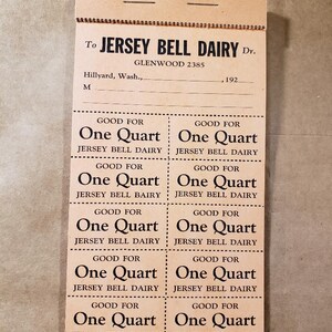 Vintage Milk Tickets