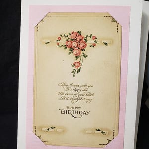 Antique postcard birthday card