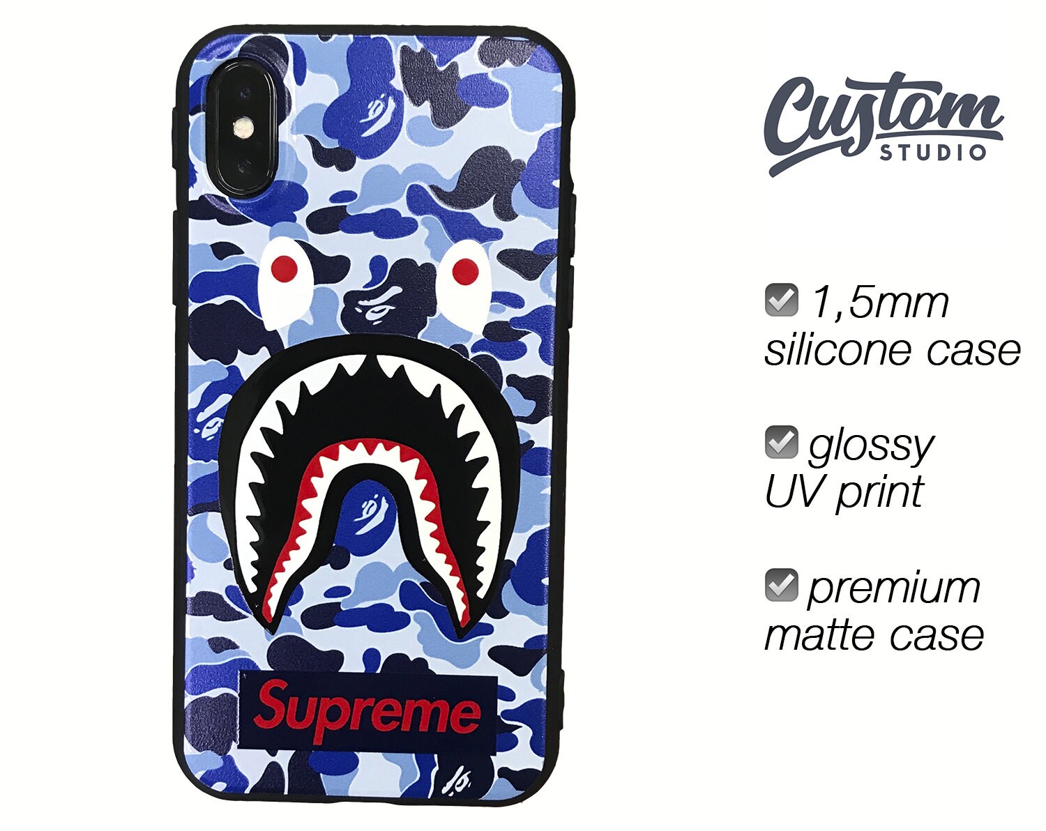 Supreme iphone XS Max case Camo iPhone XS case Bape phone Etsy