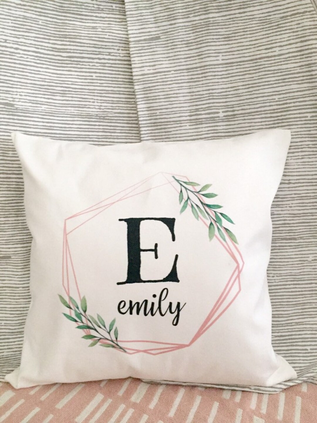 Boho Desert Hashes Personalized Nursery Pillow