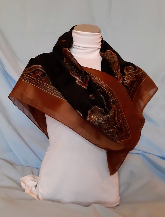 Women Pure Silk Vintage Scarf