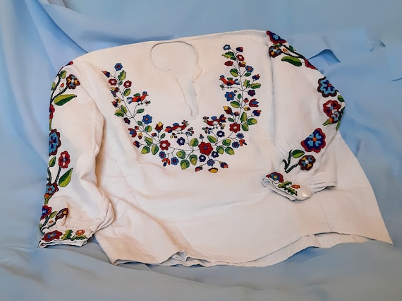 Traditional Folk Blouse with Embroidery