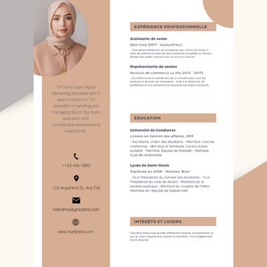 Plantilla de Currículum Moderno | CV Profesional para Word y Google Docs | Plantilla de CV Editable 2 Páginas | CV