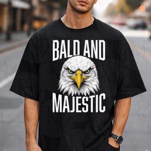 Bald Eagle Majestic PNG Digital Design | Funny Patriotic Shirt Graphic | Bold Bird Print Art