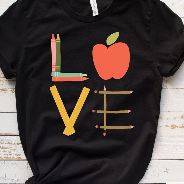 Love Teach Tee  / Teacher Shirt  / Gift For Teachers / Teacher Life / Love For Teaching Shirt / I Love Teaching Shirt / Teacher Love