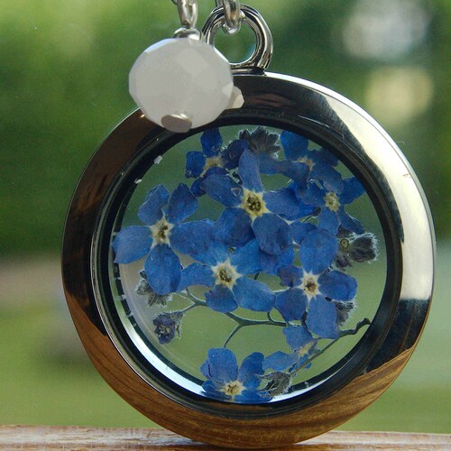 Real Me Not Flower Necklace Rose Gold Plated Sterling Etsy