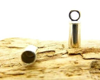 50 x Verschluss,Endkappe 9x3,5mm platiniert