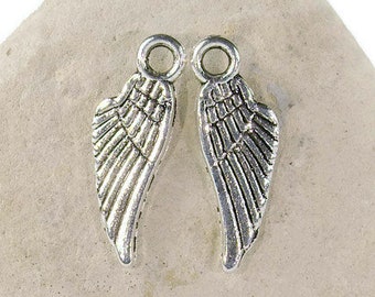 25 Anhänger Flügel, Flügel Anhänger, Engelsflügel Anhänger, Charm Anhänger, Schmuck Anhänger, Engel Anhänger, Flügel Charms, wings