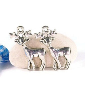 25 pendants deer, traditional costume pendant, traditional costume charm, Oktoberfest pendant, charm for charm bracelet, dirndl jewelry pendant