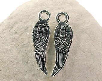 25 Pendant Wings, Wing Pendant, Angel Wing Pendant, Charm Pendant, Jewelry Pendant Small, Angel Pendant, Wing Charms