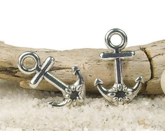 25 anchor pendants, anchor pendants small, maritime, maritime pendant, charm pendant, jewelry pendant anchor, metal pendant anchor