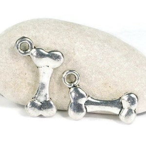 25 pendants dog bones, bones, pendants antique silver, jewelry pendants, necklace pendants, dog pendants, animal pendants, treats