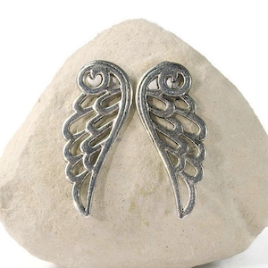 25 pendants wings, wing pendants, angel wing pendants, charm pendants, jewelry pendants, angel pendants, wing charms, wings