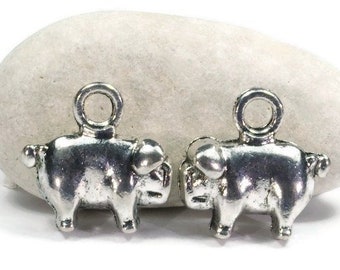 25 Anhänger Glücksschwein, Schweinchen, Schwein, Anhänger Glück,  Bettelarmband Charm Anhänger, Glücksbringer, Tieranhänger, Ferkel - .de