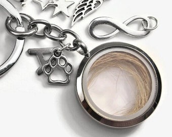 Hundehaar Andenken Schlüsselanhänger - Haustier Gedenkstätte Für Verstorbene Hunde