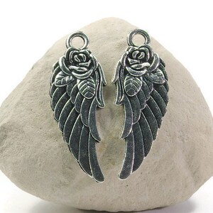 25 pendants wings, wing pendants, angel wing pendants, charm pendants, jewelry pendants, angel pendants, wing charms, wings