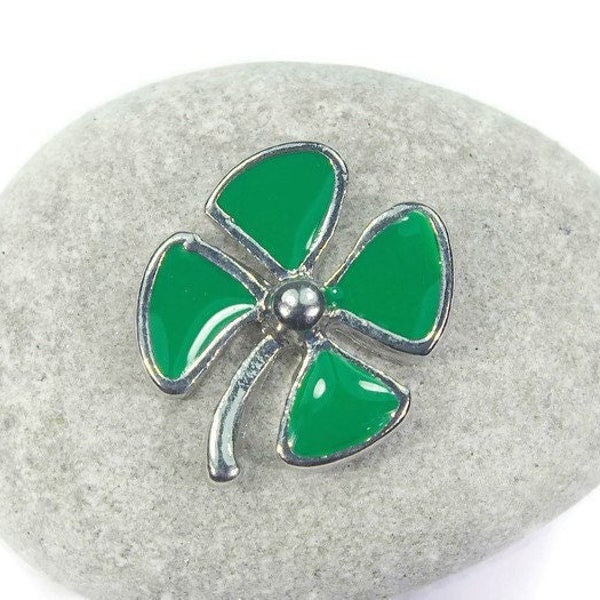 1 Floating Charm Cloverleaf, Lucky Clover, Charms for Glass Medallion, Gift Idea, Themed Jewelry, Glass Medallion Insert Mushroom, floating lures