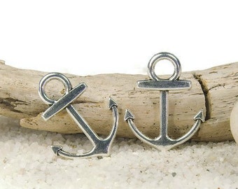 25 anchor pendants, anchor pendants small, maritime, maritime pendant, charm pendant, jewelry pendant anchor, metal pendant anchor