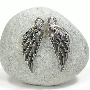 25 pendants wings, wing pendants, angel wing pendants, charm pendants, jewelry pendants, angel pendants, wing charms, wings