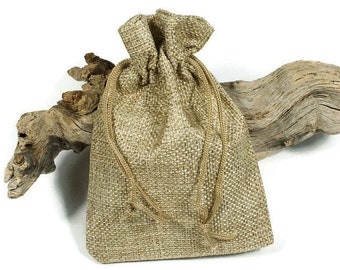 6/12/24 gift bags 155 mm x 135 mm, jute natural brown coarse, cloth bags, cloth bags, cloth bags, jute bags, jute bags