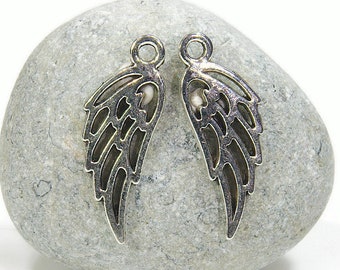 25 Pendant Wings, Wing Pendant, Angel Wing Pendant, Charm Pendant, Jewelry Pendant, Angel Pendant, Wing Charms, wings