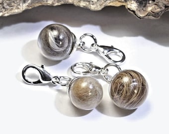 Animal hair pendant glass ball filled with dog hair cat hair horse hair feathers remembrance keepsake pet hollow pearl glass bead fur ashes
