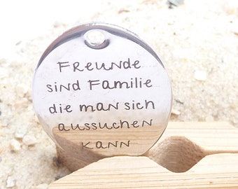 10 DIY Anhänger 17x12mm  Freunde sind Familie