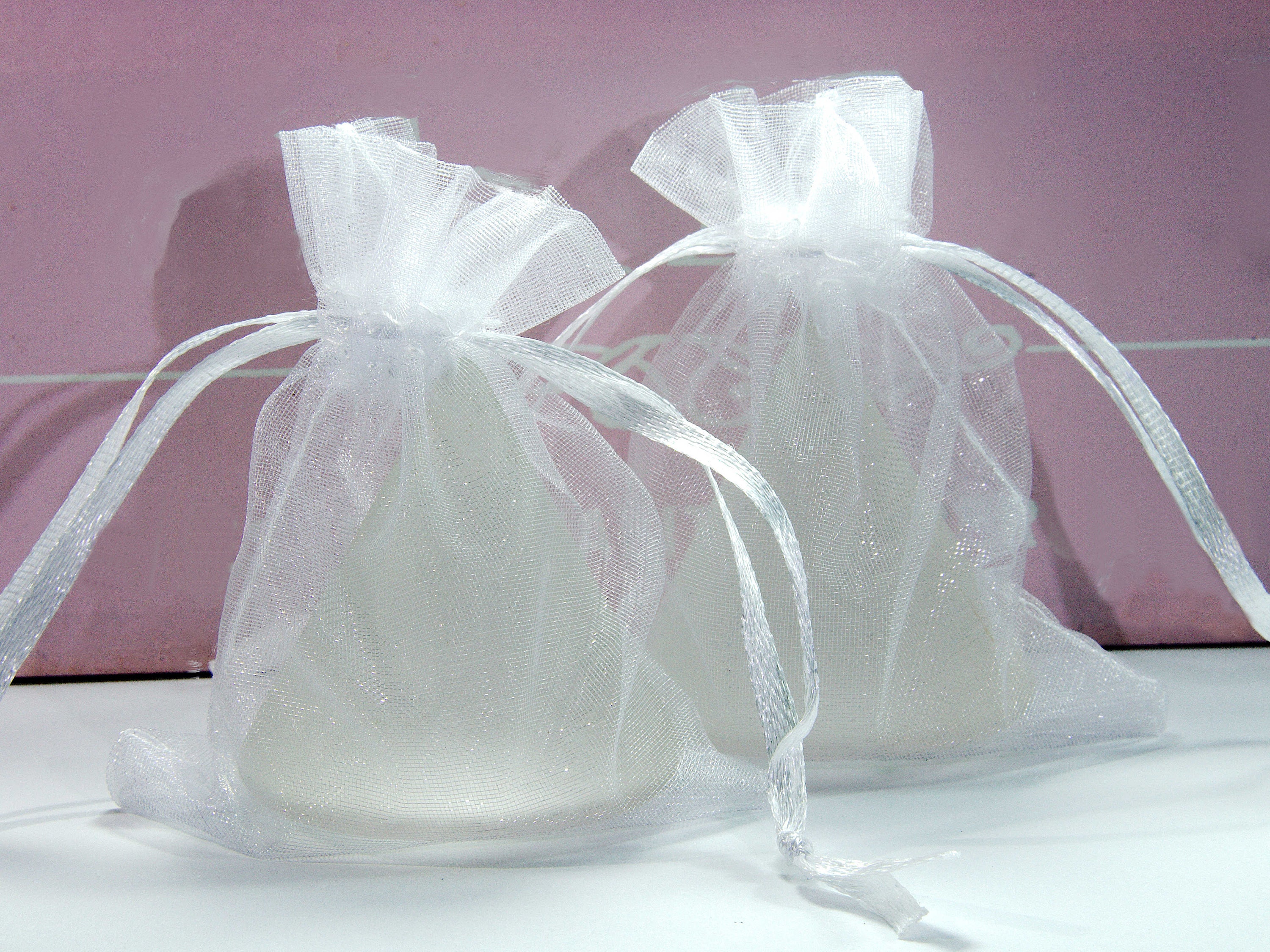 Gastgeschenk e Farbauswahl Hochzeit,Taufe,Kommunion //Organzasäckchen creme