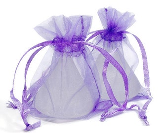 25/50/100/200 50 x 70 mm lilac organza bag, organza bag, organza bag, gift packaging, guest gift, fabric bag lilac