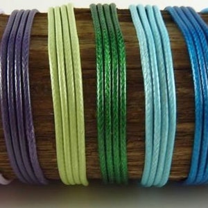 5/10/20m gewachstes Polyester-Band 1,5mm, Wachsband, Wachsschnur, gewachste Kordel, Polyester-Kordel, Polyester-Schnur, Schmuckschnur, bunt Bild 2