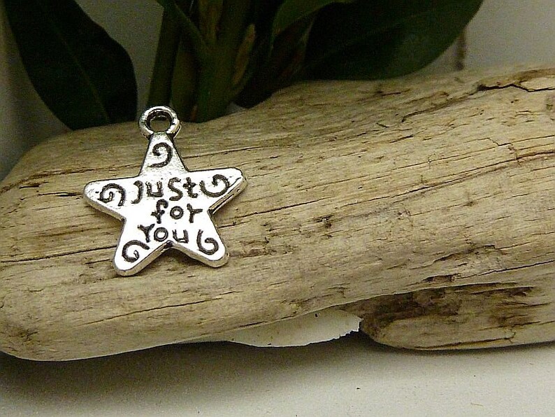 100 pendant star just for you 14 mm x 12 mm