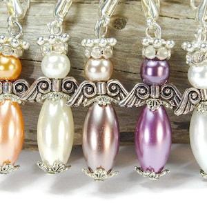 10 DIY angels, guardian angels made of beads to make yourself, angel mix, baptism gift, gift pendant, bag pendant, mobile phone pendant