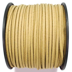 5/10/20/30/40/50 m No.46 imitation suede ribbon 3 mm x 1.5 mm, khaki green, suede ribbon, imitation leather ribbon, suede ribbon, decorative ribbon, imitation