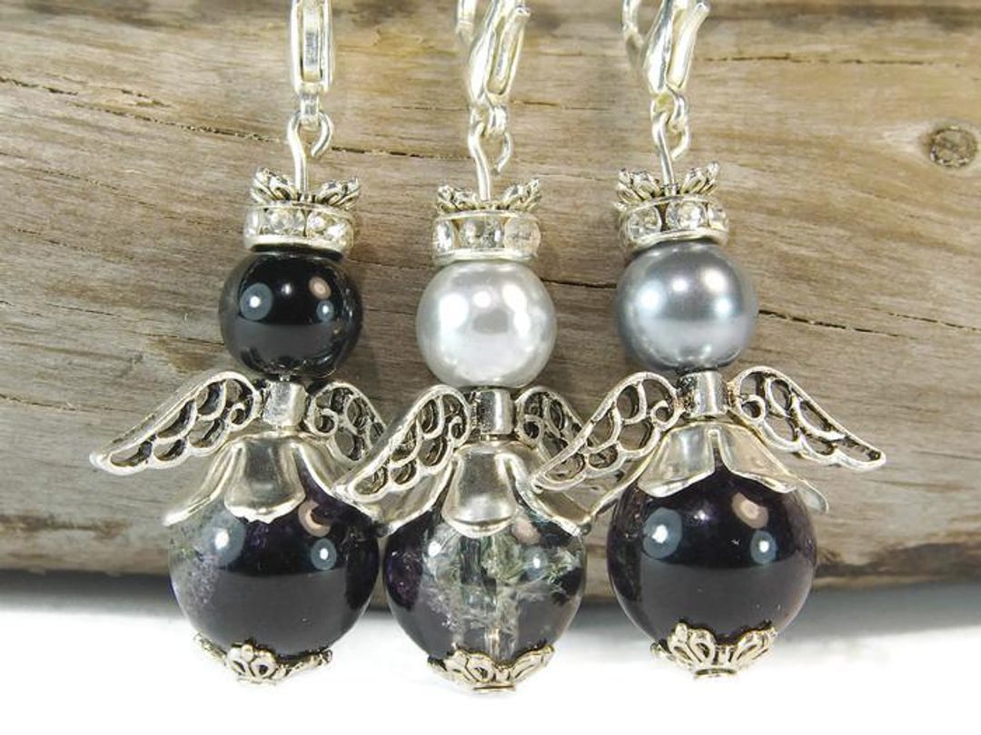 10 Angelo Custode Portafortuna Set Angelo Portafortuna Ciondolo Angelo Perla Angelo Confezione Artigianale Ciondolo Per Borsa Bomboniera Per Bambini