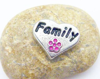 Floating Charms,Charm Herz Family pink