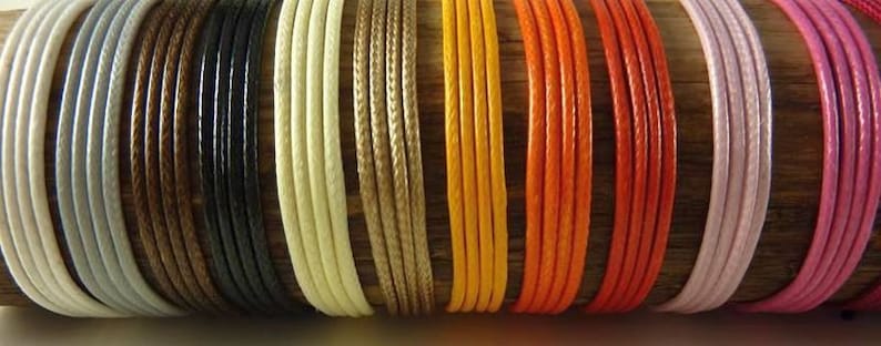 5/10/20m gewachstes Polyester-Band 1,5mm, Wachsband, Wachsschnur, gewachste Kordel, Polyester-Kordel, Polyester-Schnur, Schmuckschnur, bunt Bild 3