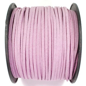 5/10/20/30/40/50 m No.20 imitation suede ribbon 3 mm x 1.5 mm, purple lilac, suede ribbon, imitation leather ribbon, suede ribbon, jewelry ribbon purple