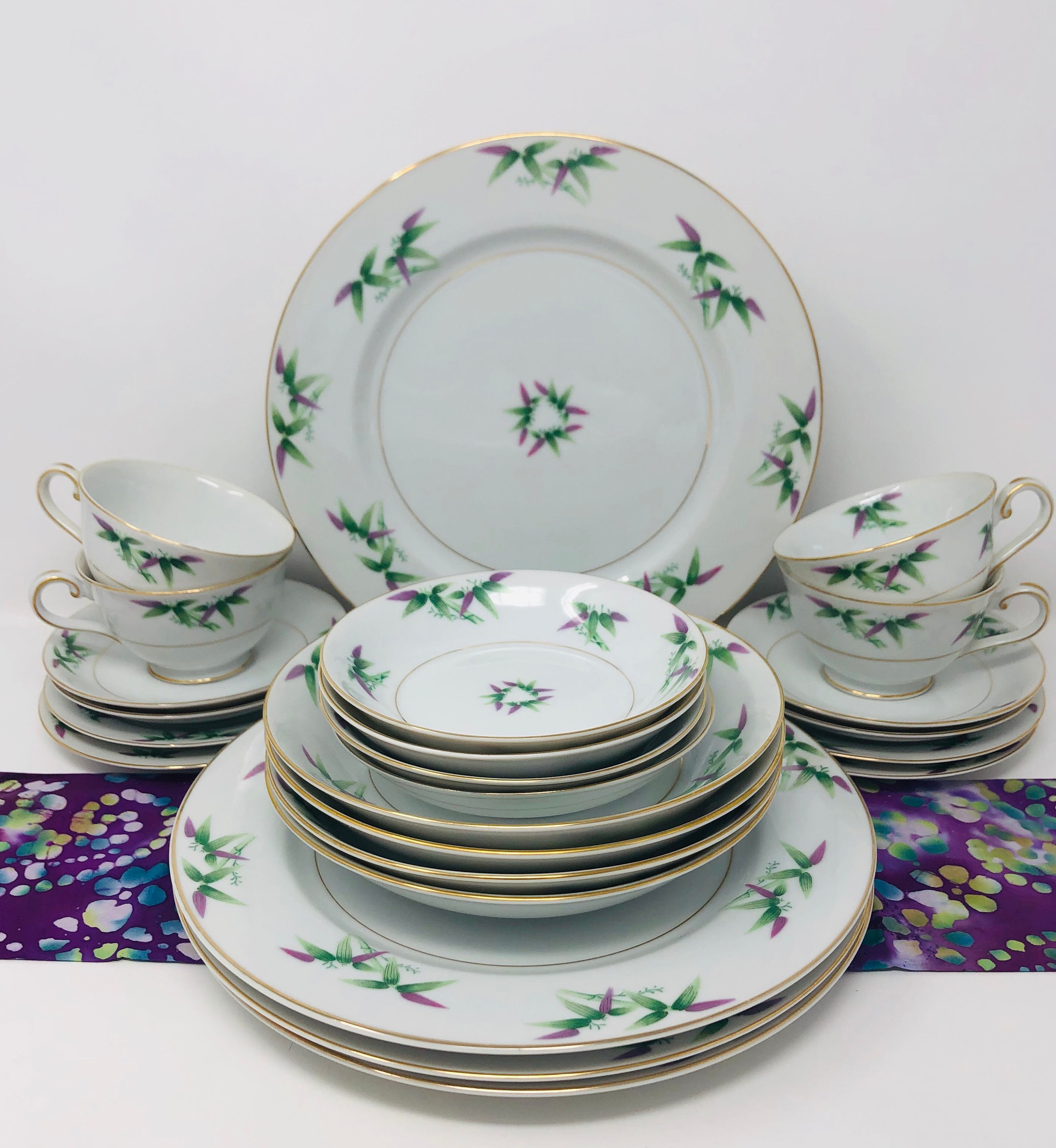 Bamboo Mandarin by Harmony House China 24-piece Set Bamboo